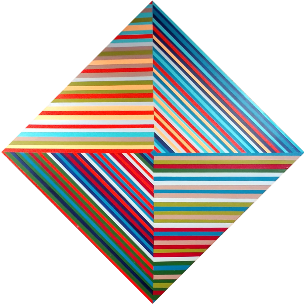 colorful diamond op art painting